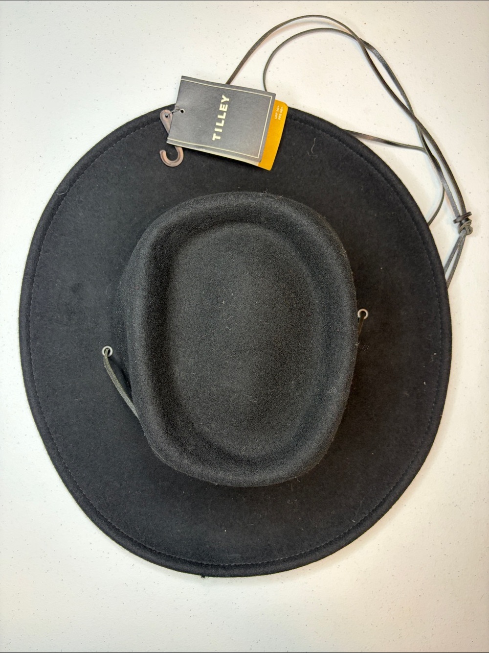 NWT Tilley Wool Felt Adventure Hat Black Large L/G